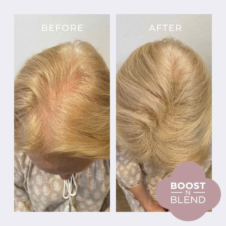 Before and After Boost N Blend #colour_bold-buff-blonde