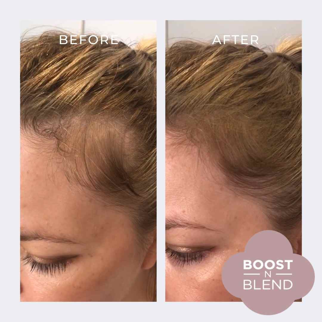 Boost N Blend before and after #colour_lush-light-brown