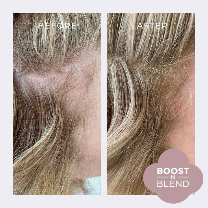 Boost N Blend Before and After #colour_bold-buff-blonde