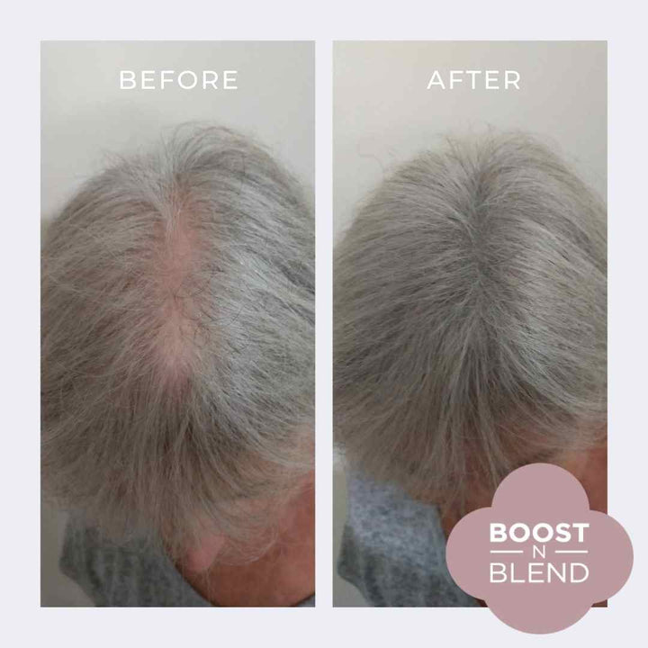 Boost N Blend Before and After #colour_light-silver-grey