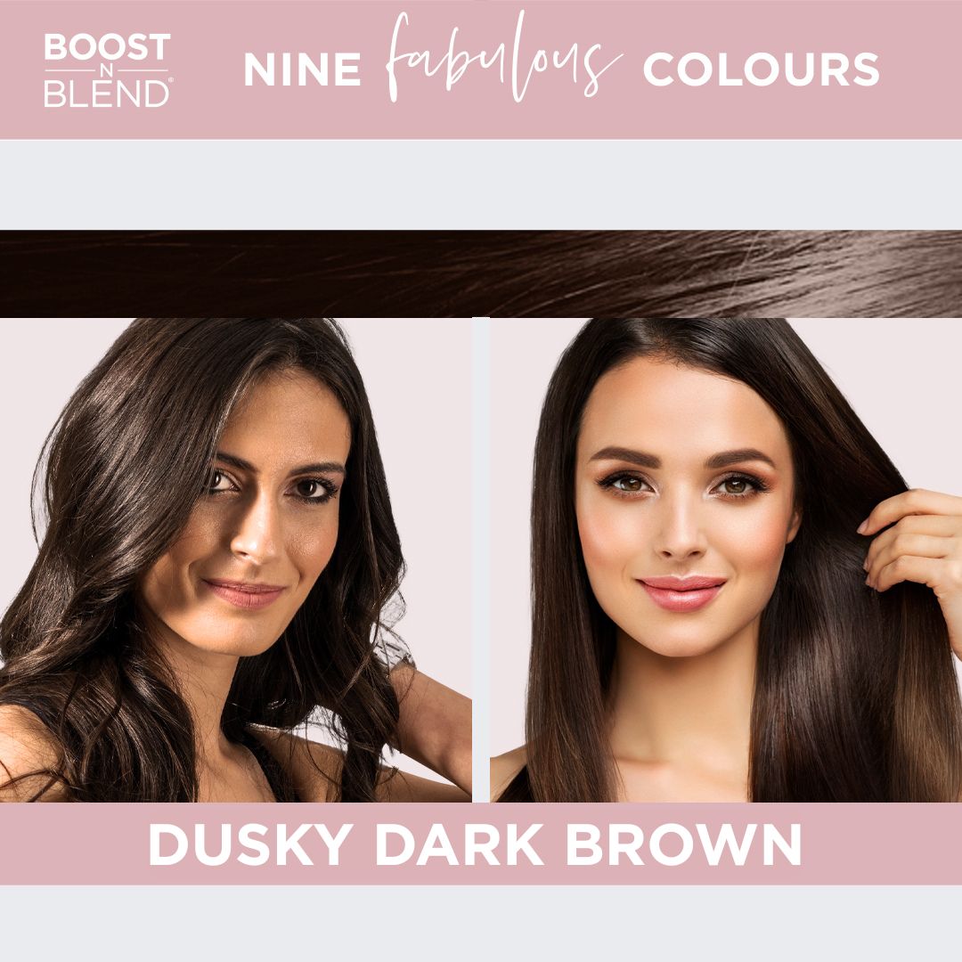 Boost N Blend hair fibres colour example #colour_dusky-dark-brown