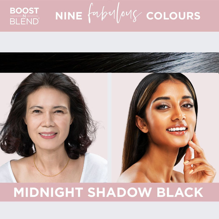 Boost N Blend hair fibres colour example #colour_midnight-shadow-black