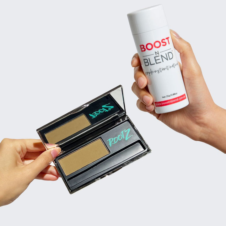 Boost N Blend fibres and RootZ hand 