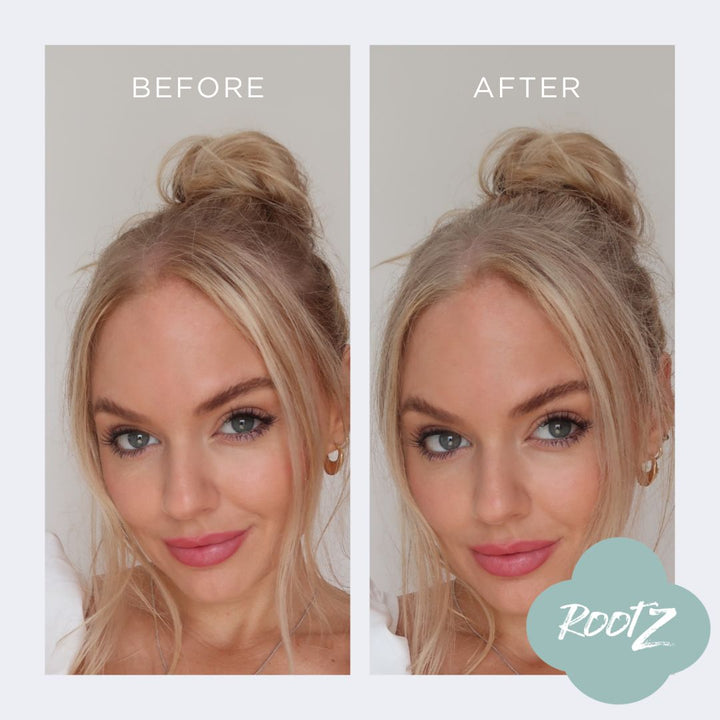 Rootz before and after #colour_light-blonde